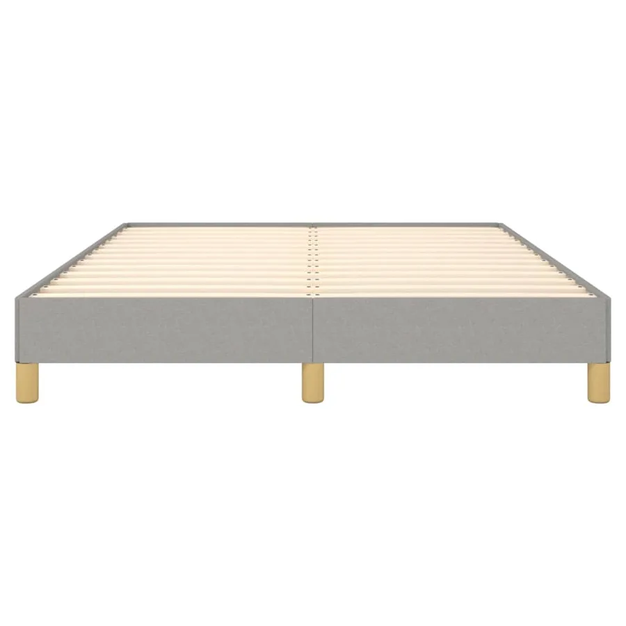 Cadre de lit sans matelas gris clair 140x200 cm tissu - 5