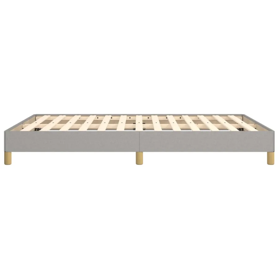 Cadre de lit sans matelas gris clair 140x200 cm tissu - 6