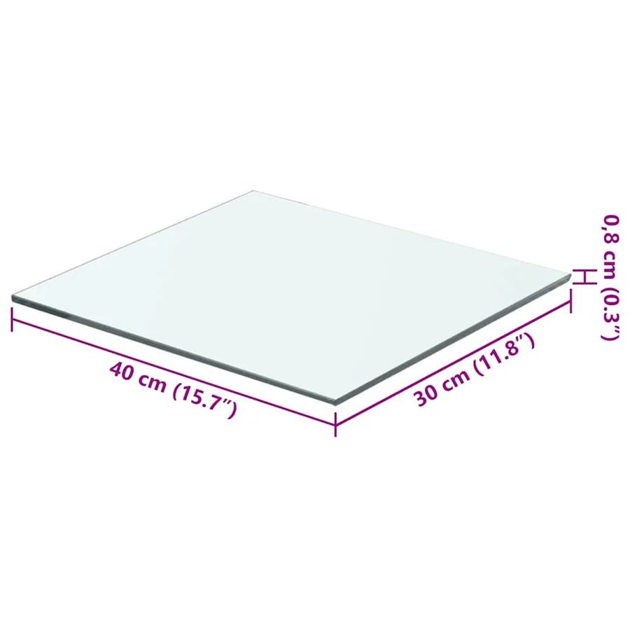 Panneau pour étagère Verre transparent 40 x 30 cm - 3