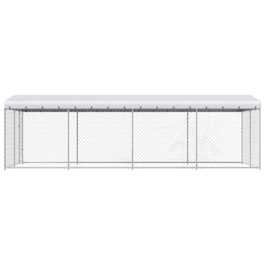 Chenil extérieur avec toit pour chiens 7,6x3,8x2,3 m - 3