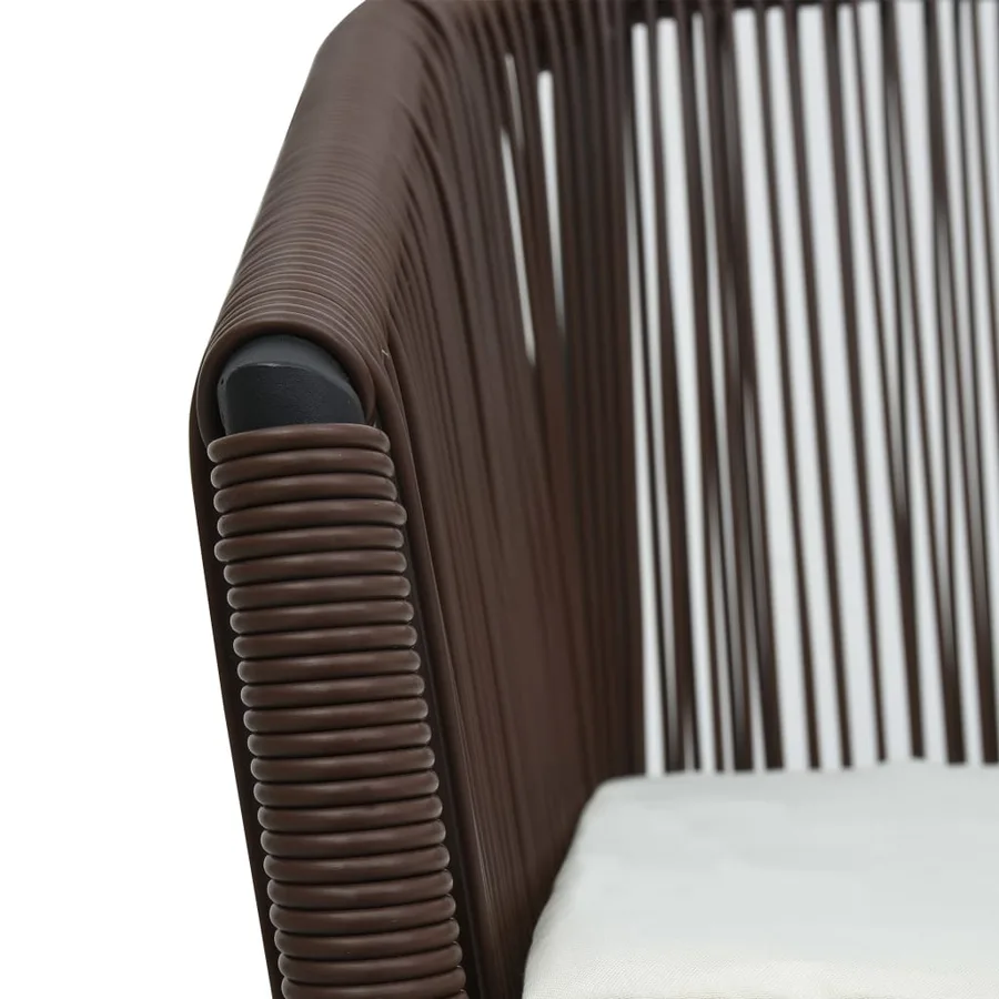 Chaises de jardin lot de 2 Marron Rotin PE - 8