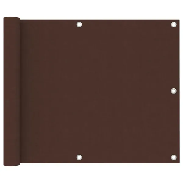 Écran de balcon Marron 75x400 cm Tissu Oxford