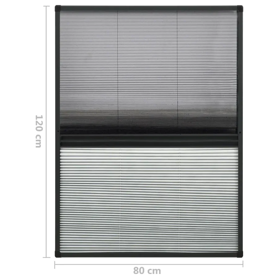 Moustiquaire plissée pour fenêtre Aluminium 80x120 cm - 7