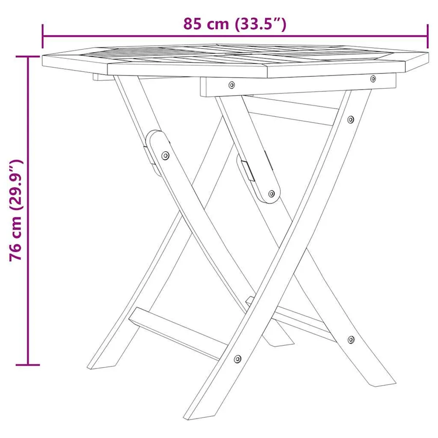 Ensemble à manger de jardin 5 pcs Bois de teck massif - 11