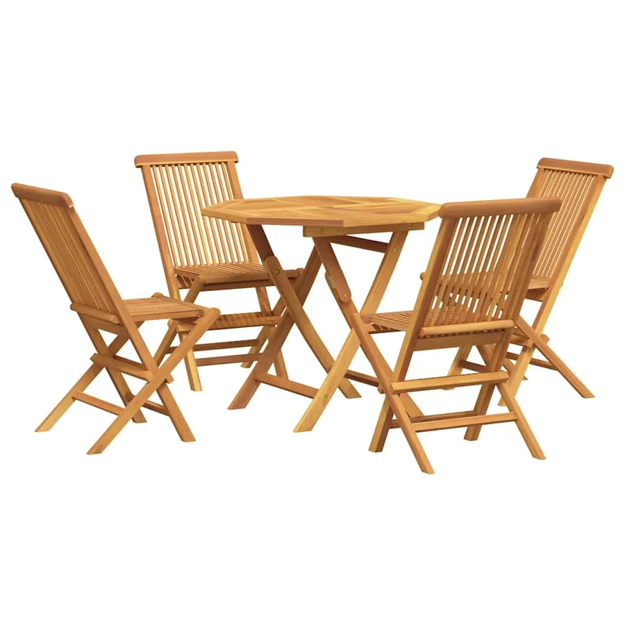 Ensemble à manger de jardin 5 pcs Bois de teck massif - 2