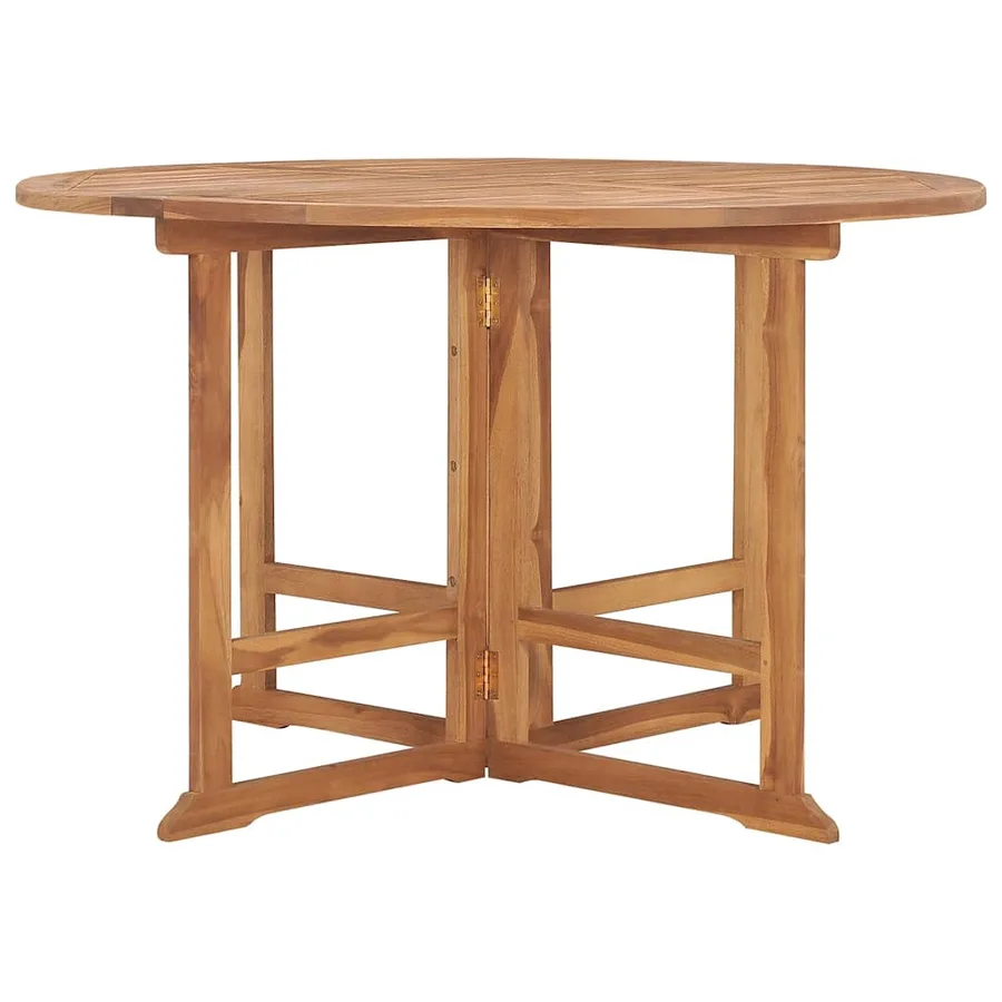 Mobilier à dîner d'extérieur pliable 5 pcs Bois solide de teck - 3