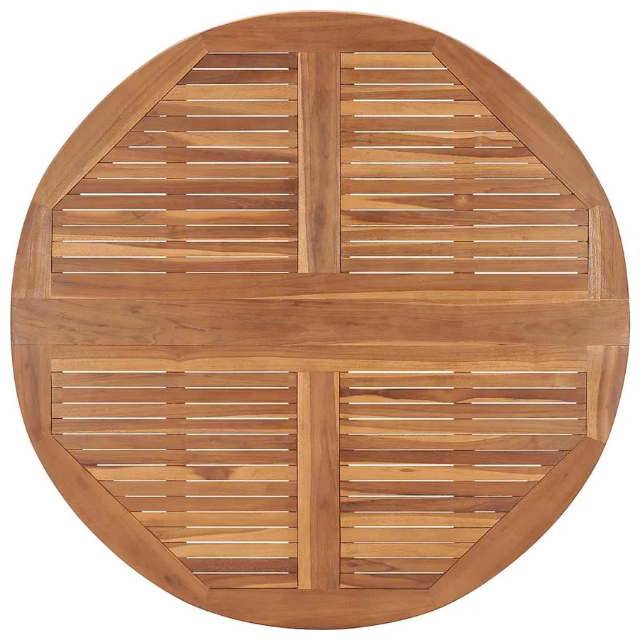 Mobilier à dîner d'extérieur pliable 5 pcs Bois solide de teck - 5