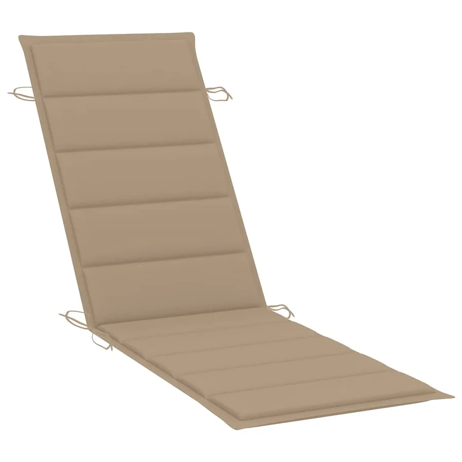 Chaise longue de jardin avec table et coussin Bois d'acacia - 5