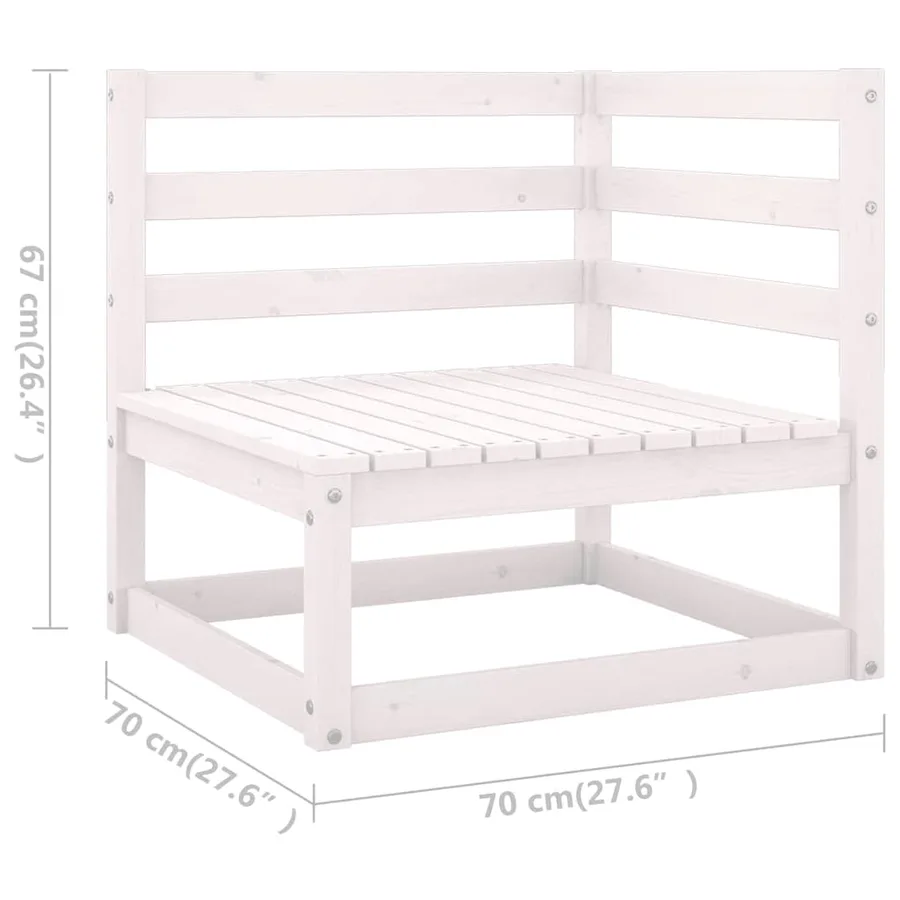 Salon de jardin 8 pcs avec coussins Bois de pin massif - 8