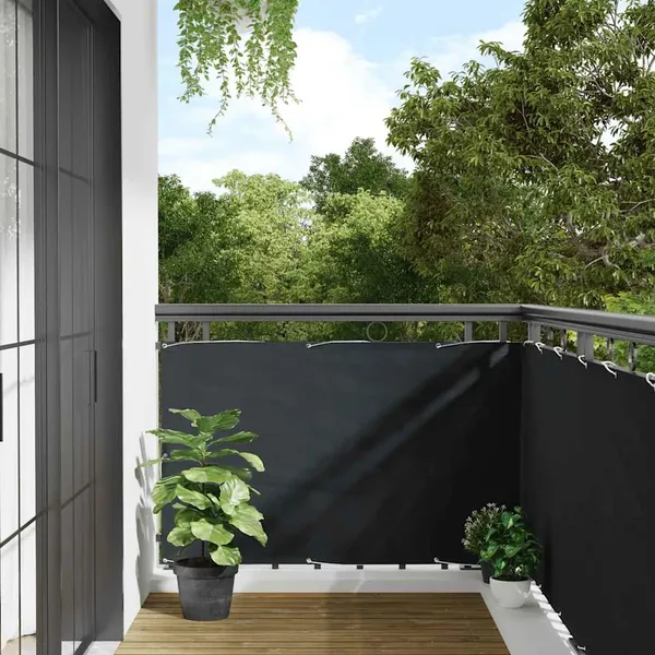 Écran de balcon Anthracite 90x500 cm Tissu Oxford