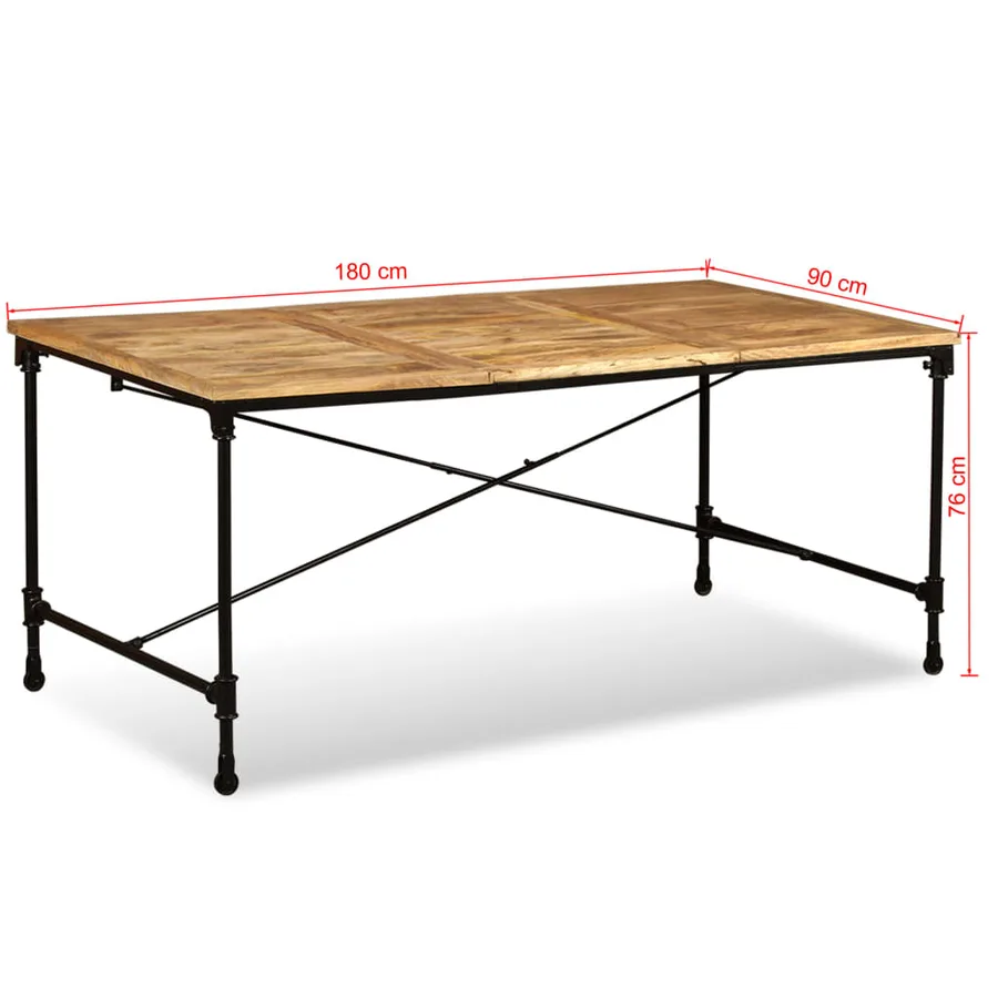 Table à manger Bois de manguier massif 180 cm - 14