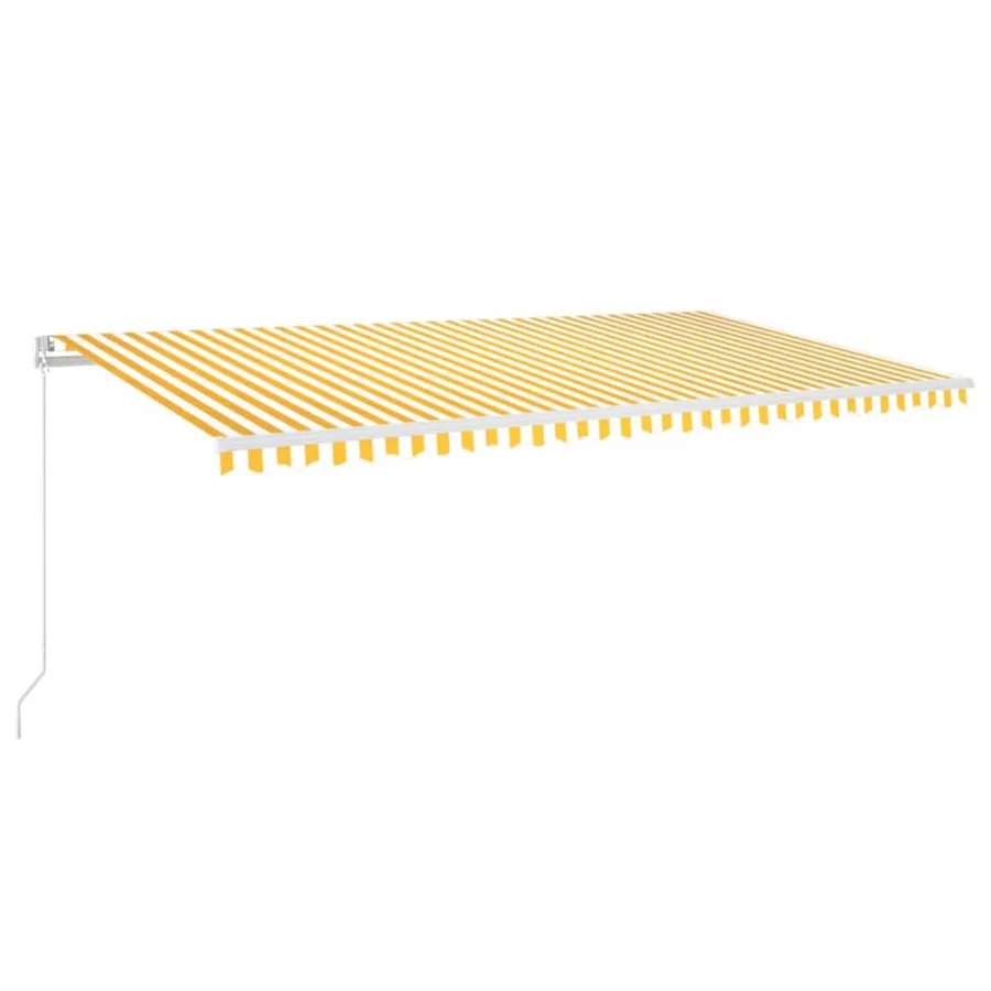 Auvent manuel rétractable 600x350 cm Jaune et blanc - 2
