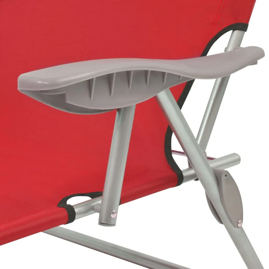 Chaise longue avec auvent Acier Gris - 36