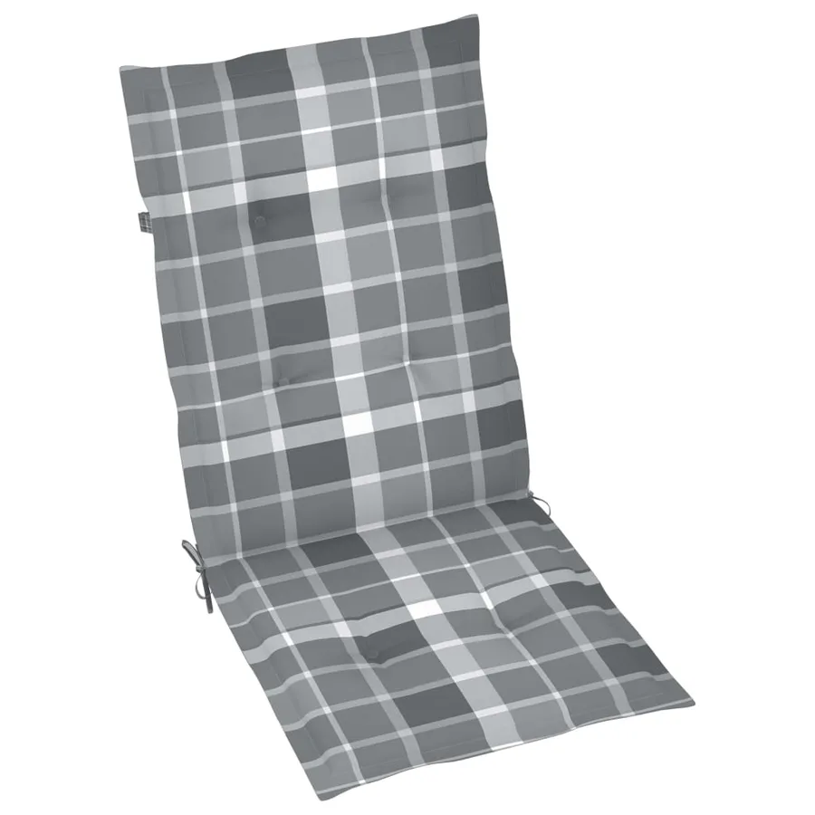 Chaises inclinables de jardin lot de 4 et coussins Bois acacia - 7