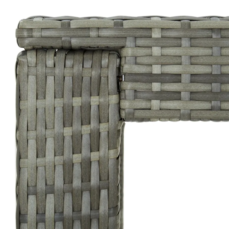 Ensemble de bar d'extérieur 7 pcs coussins Résine tressée Gris - 10