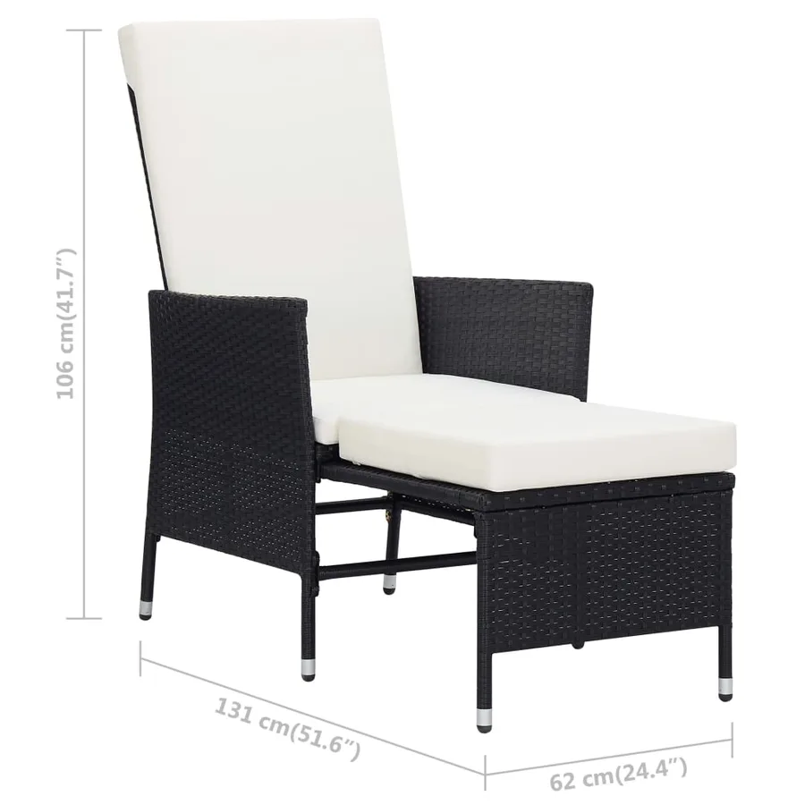 Salon de jardin 2 pcs avec coussins Résine tressée Noir - 11
