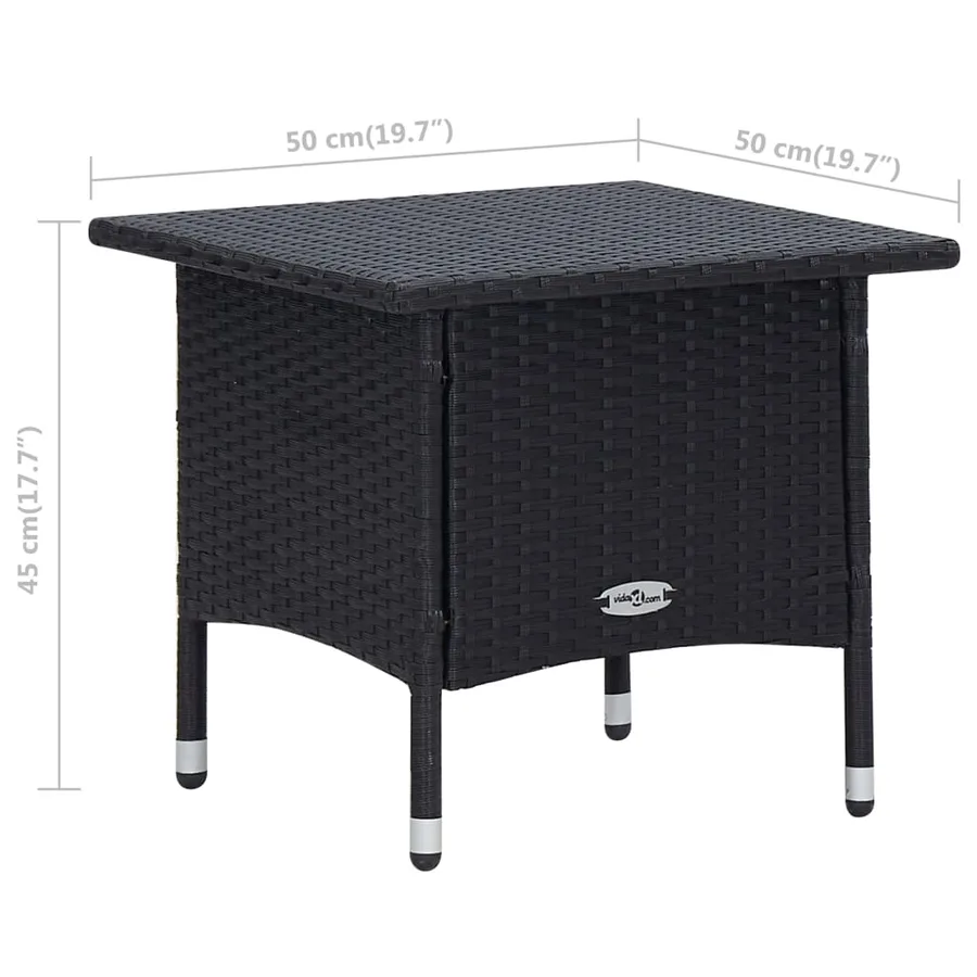 Salon de jardin 2 pcs avec coussins Résine tressée Noir - 12