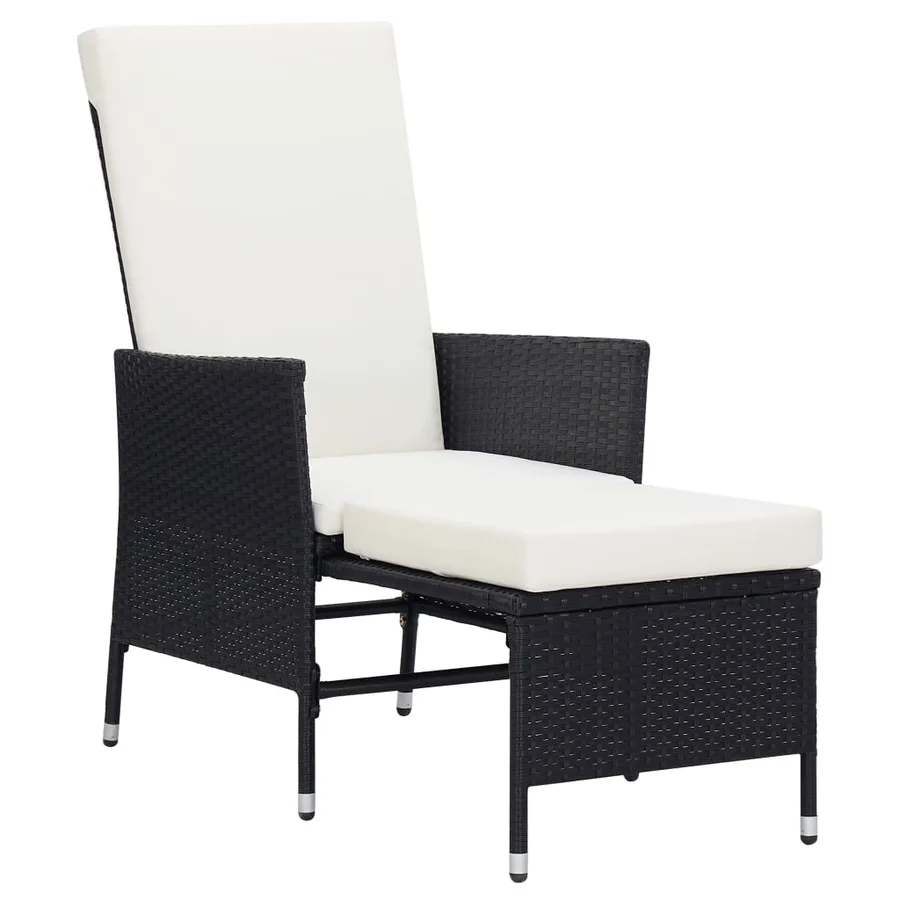 Salon de jardin 2 pcs avec coussins Résine tressée Noir - 3