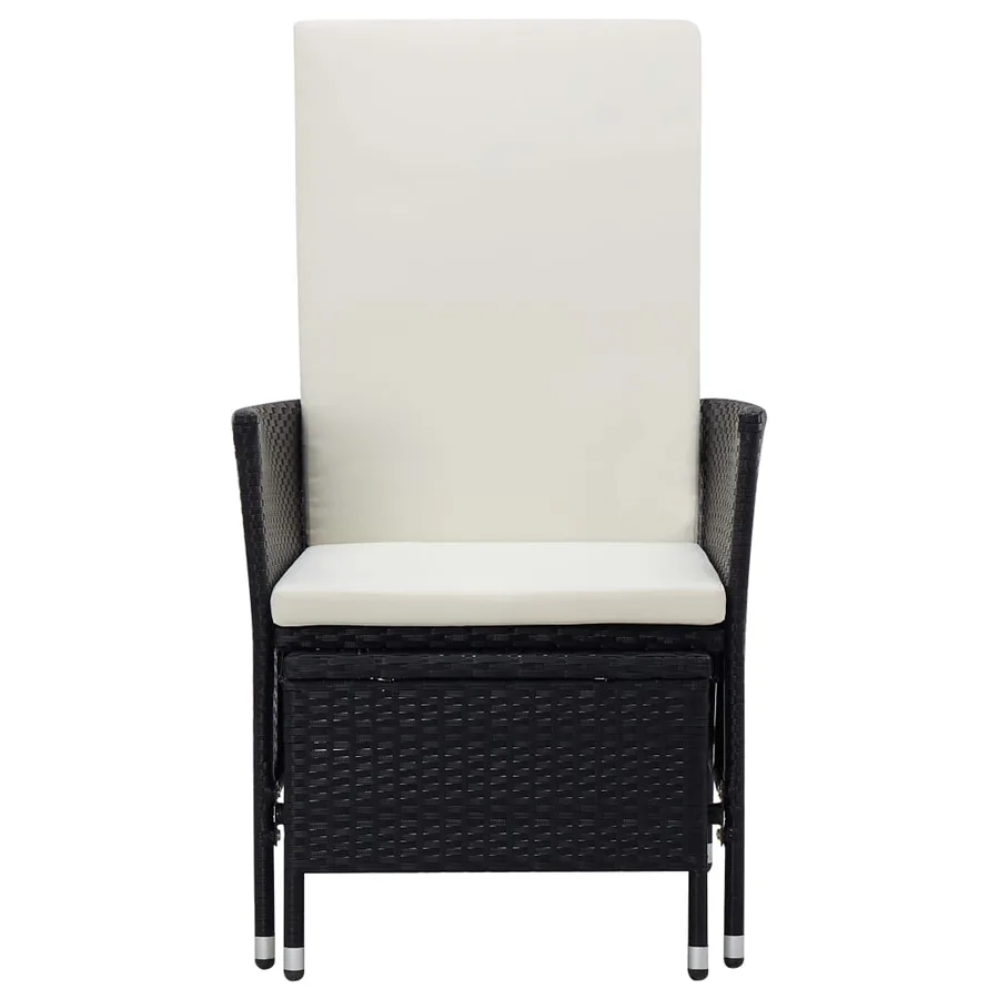 Salon de jardin 2 pcs avec coussins Résine tressée Noir - 4