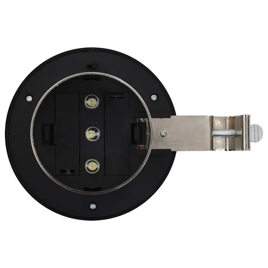 Lampe solaire à LED ronde d'extérieur 6 pcs 12 cm Blanc - 7