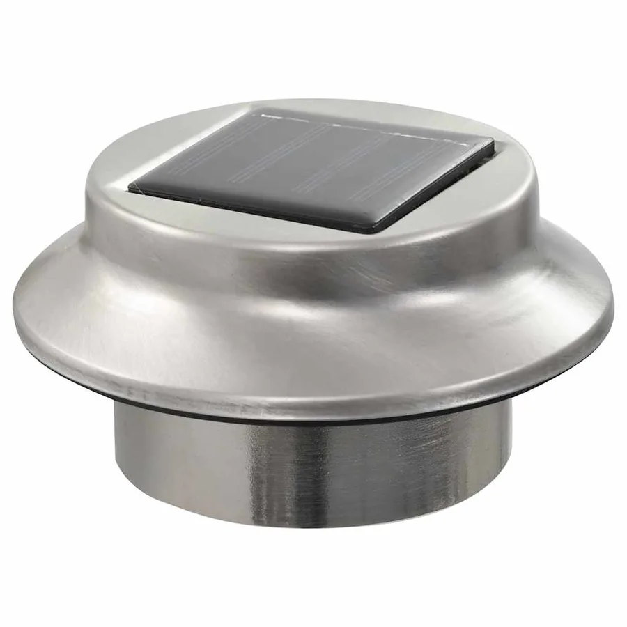 Lampe solaire à LED ronde d'extérieur 6 pcs 12 cm Blanc - 9