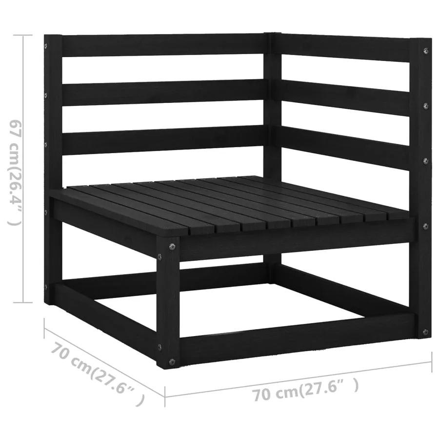 Salon de jardin 6 pcs avec coussins Bois de pin massif - 7