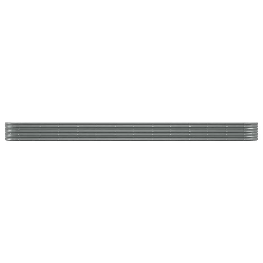 Lit surélevé de jardin Acier galvanisé 512x80x36 cm gris - 3