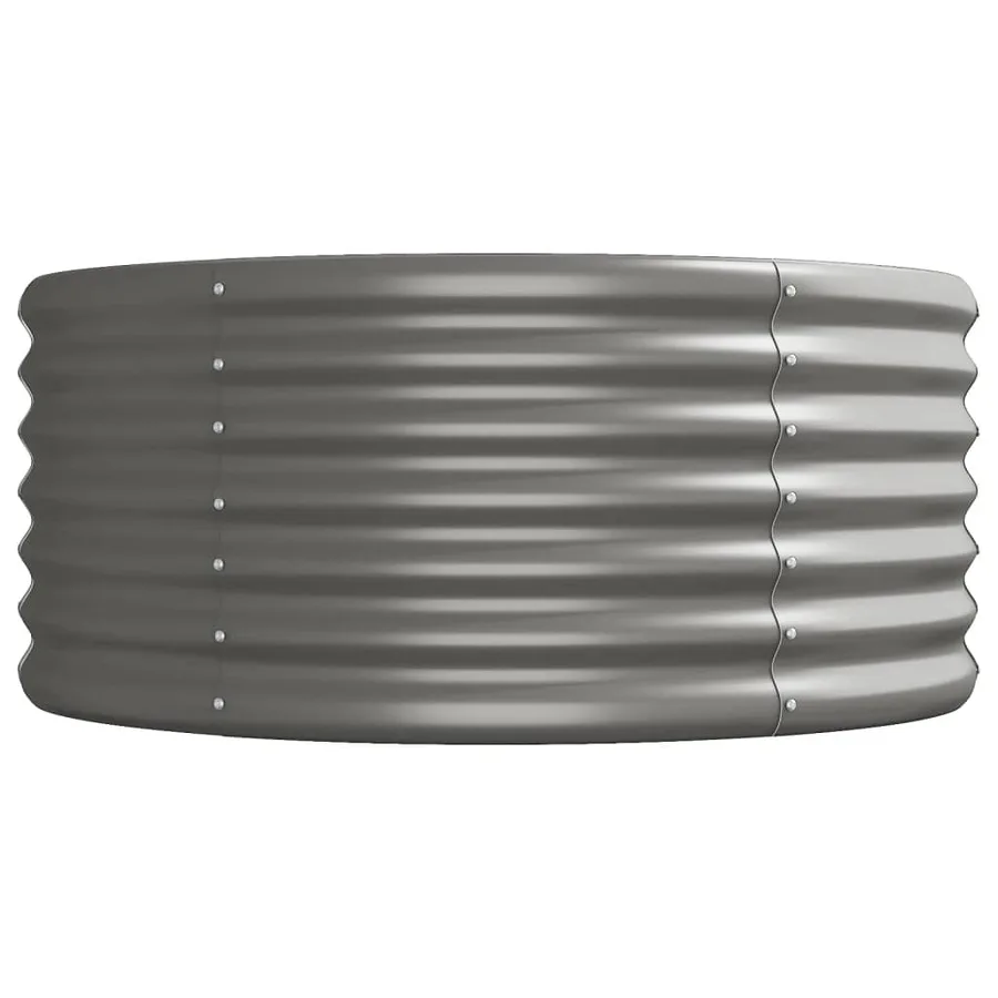 Lit surélevé de jardin Acier galvanisé 512x80x36 cm gris - 4