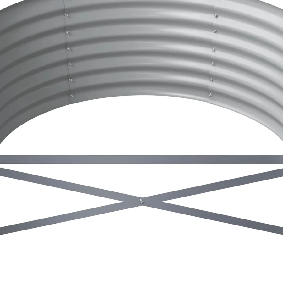 Lit surélevé de jardin Acier galvanisé 512x80x36 cm gris - 5
