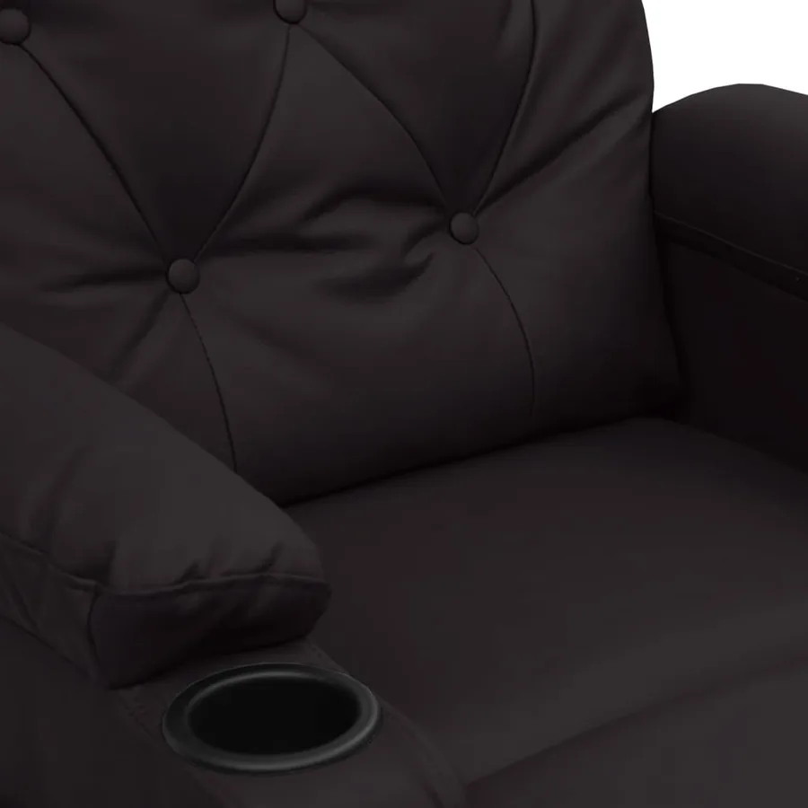 Fauteuil de massage Noir Similicuir - 6