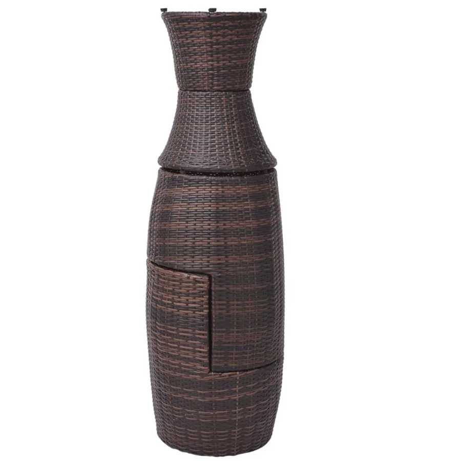 Mobilier de bistro 3 pcs avec coussins Résine tressée Marron - 7
