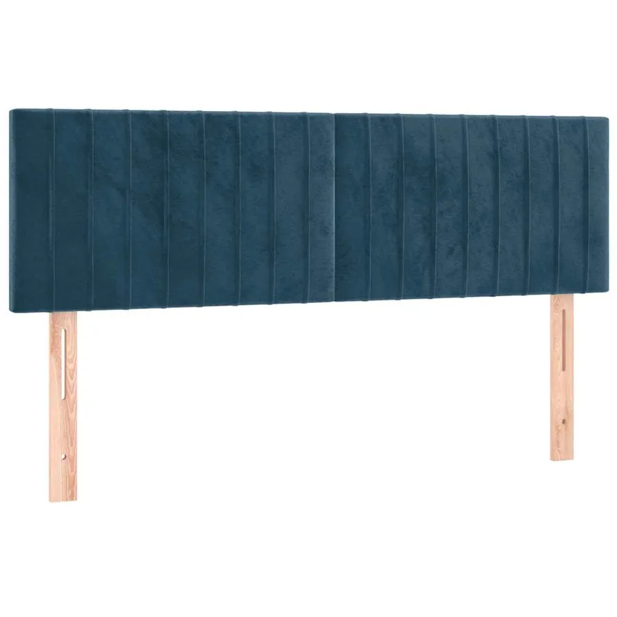 Sommier à lattes de lit avec matelas LED Bleu foncé 140x200 cm - 7