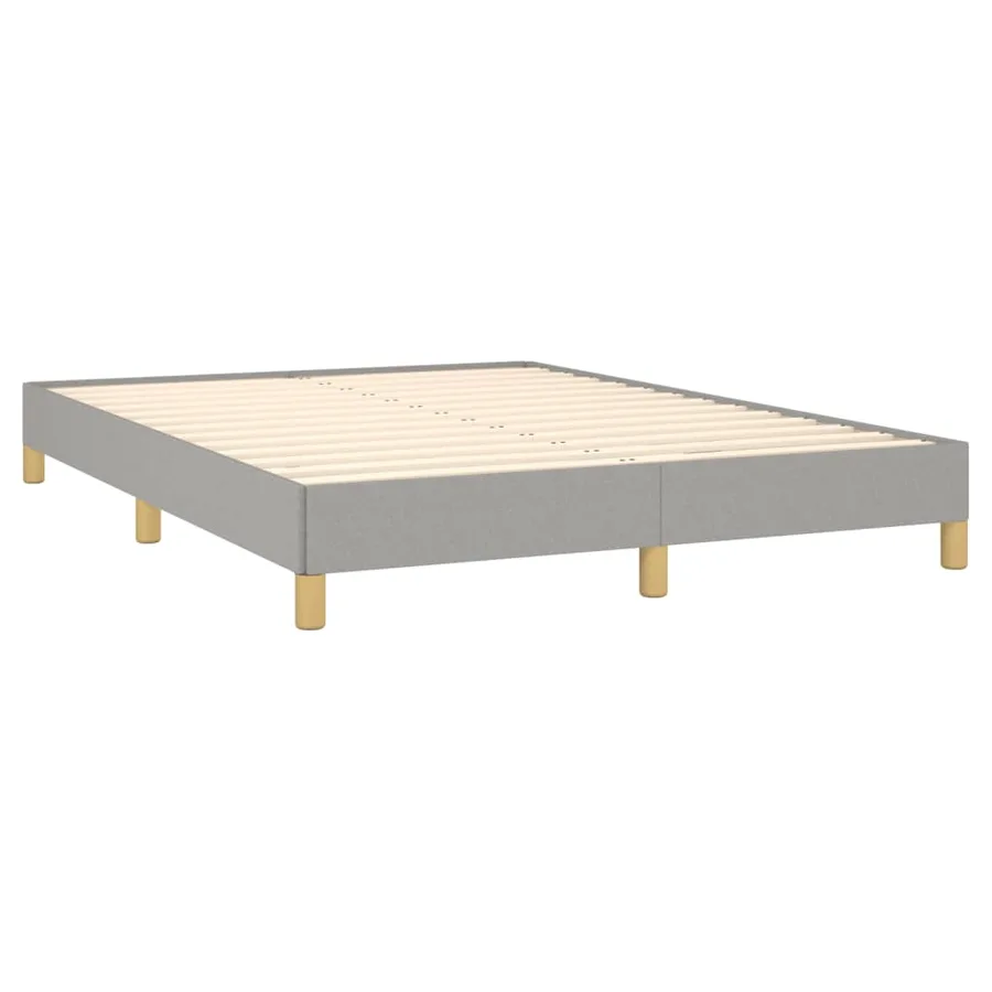 Cadre de lit sans matelas gris clair 160x200 cm tissu - 4