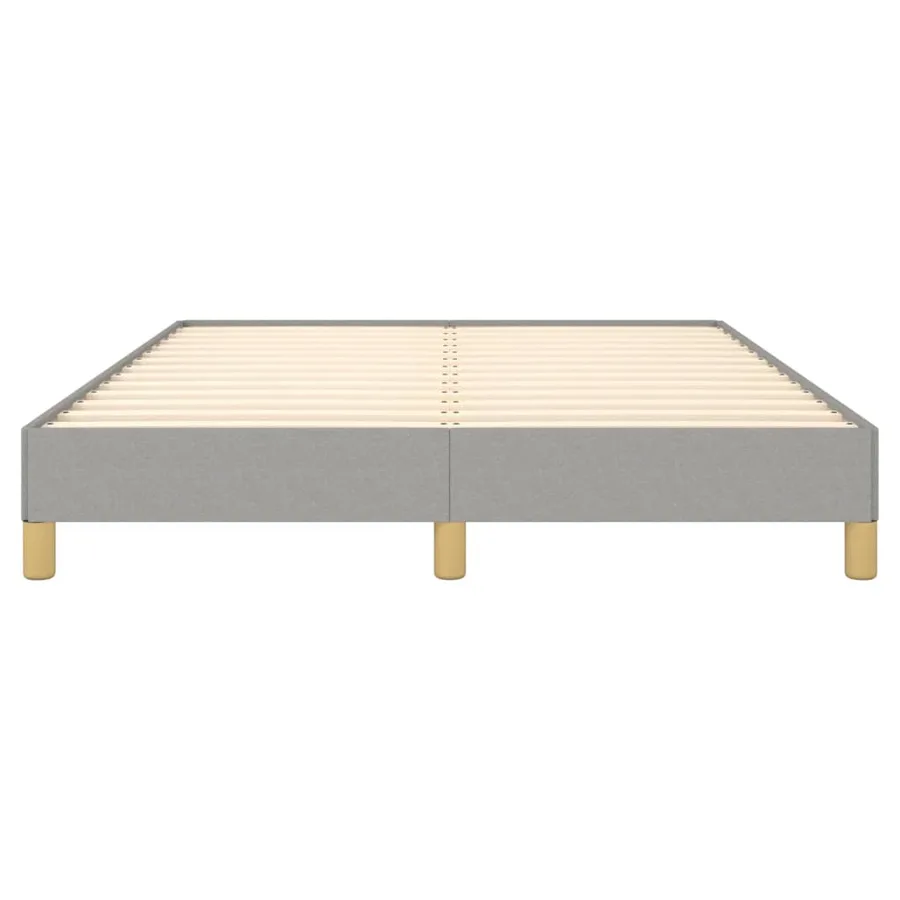 Cadre de lit sans matelas gris clair 160x200 cm tissu - 5