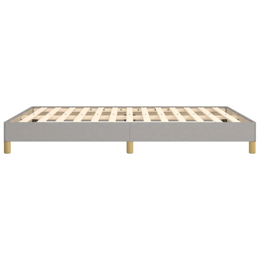 Cadre de lit sans matelas gris clair 160x200 cm tissu - 6