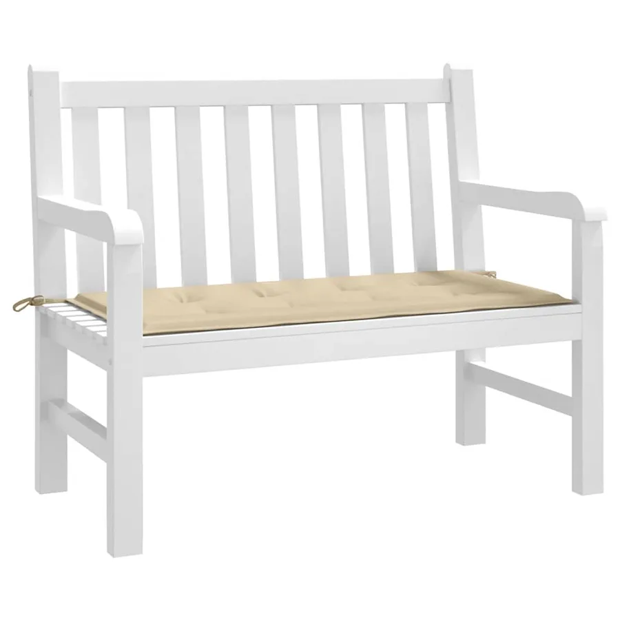 Coussin de banc de jardin beige 100x50x3 cm tissu oxford - 3