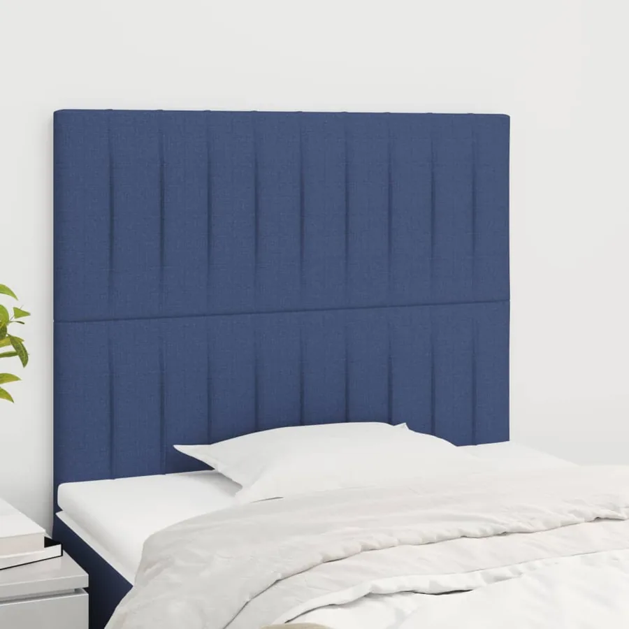 Tête de lit Bleu 90x5x118/128 cm Tissu