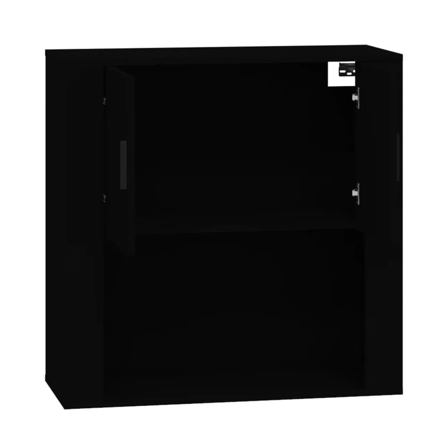 Armoire murale Noir 80x33x80 cm Bois d'ingénierie - 4