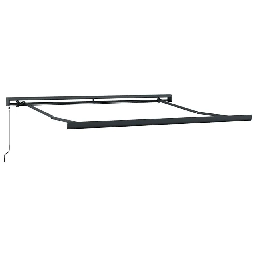 Auvent rétractable jaune et blanc 3,5x2,5 m tissu et aluminium - 9