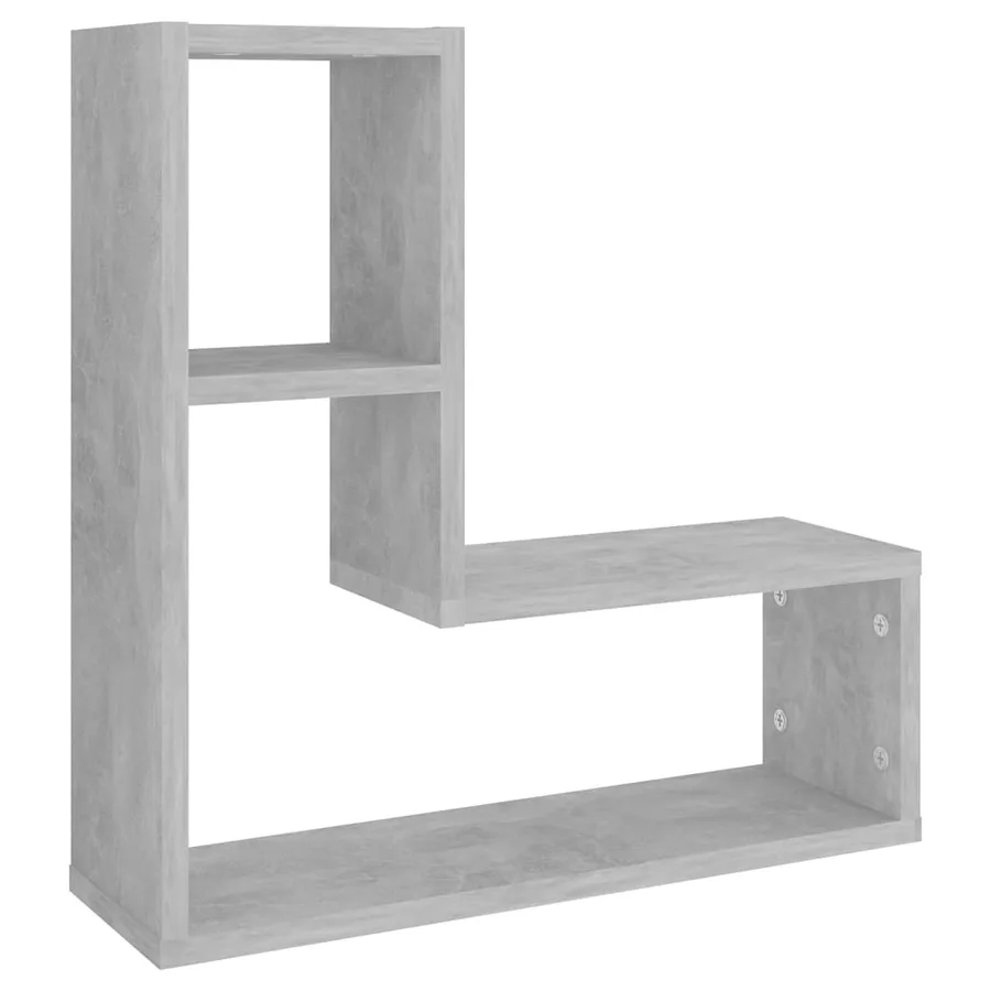 Étagères murales 2 pcs gris béton 50x15x50 cm bois d'ingénierie - 4