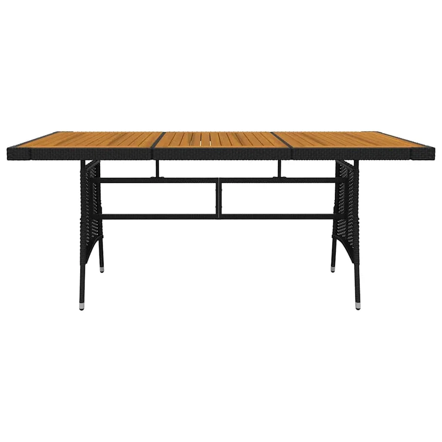 Mobilier à dîner d'extérieur 7 pcs Résine tressée Noir - 7