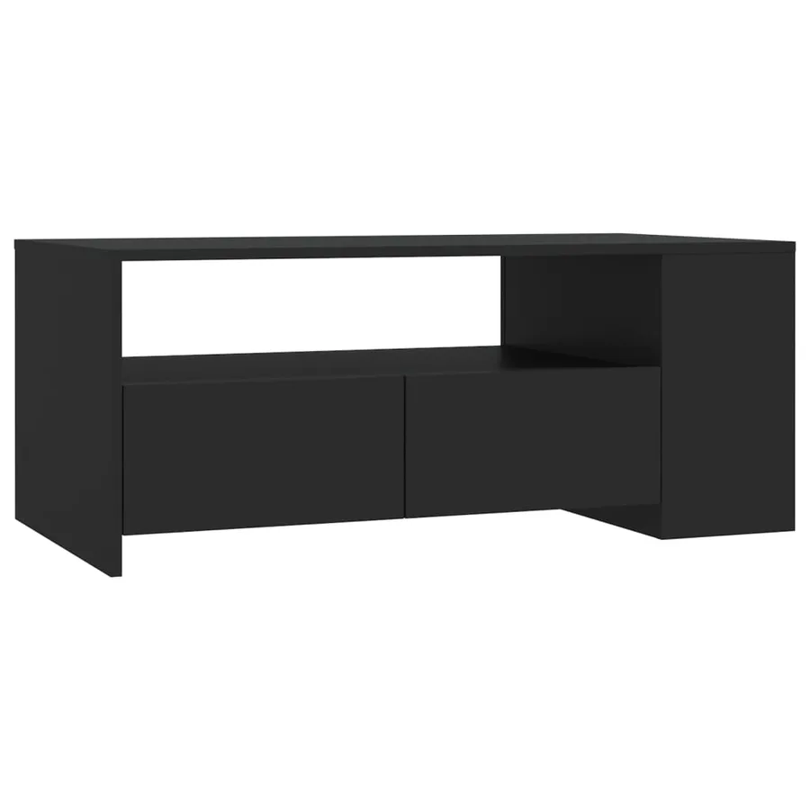 Table basse noir 102x55x42 cm bois d'ingénierie - 2