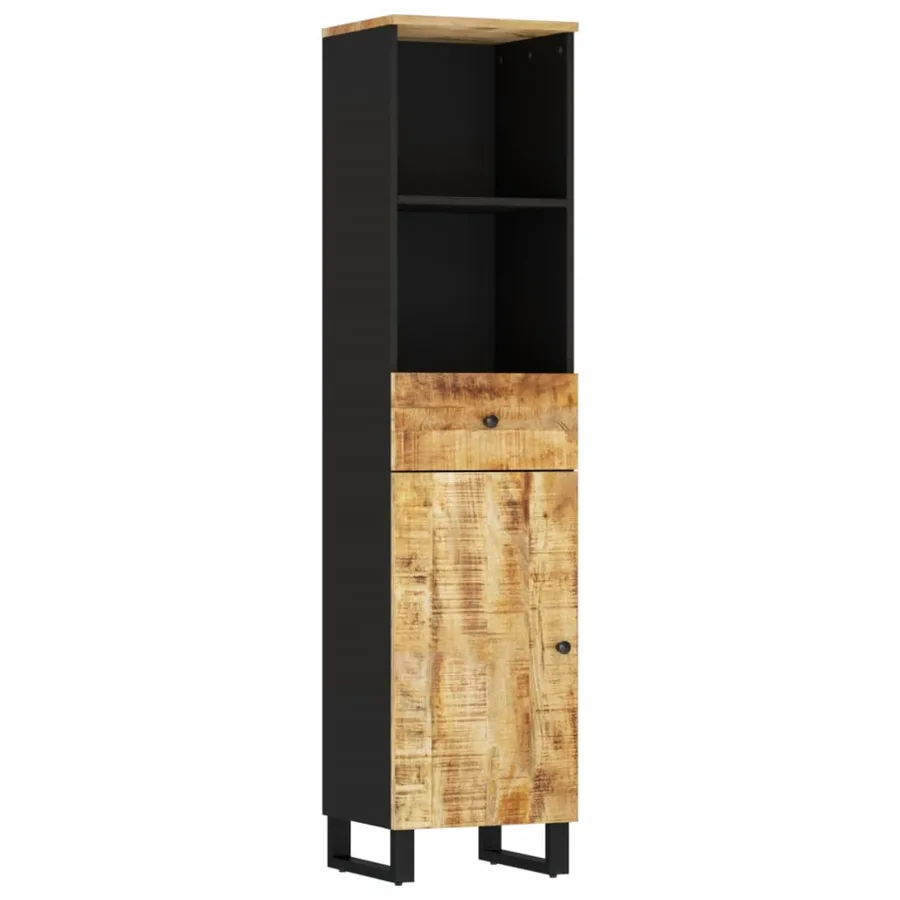 Ensemble de meubles de salle de bain 4 pcs bois manguier massif - 6