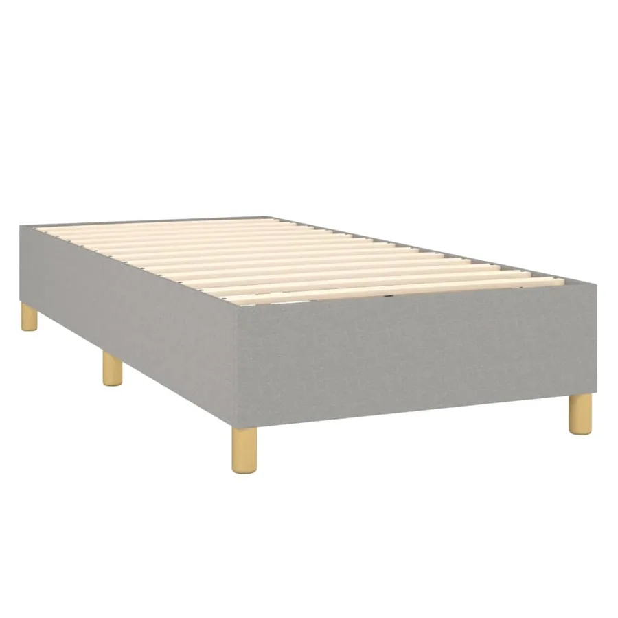 Sommier à lattes de lit matelas et LED Gris clair 100x200 cm - 5