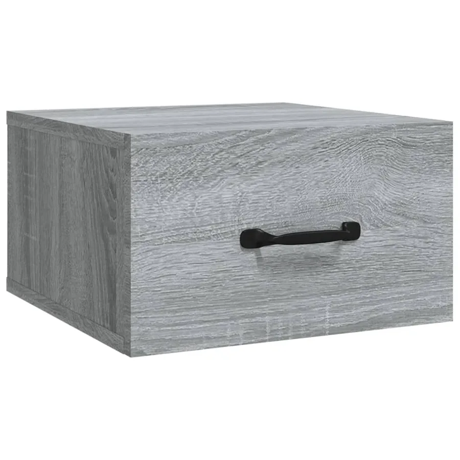 Table de chevet murale Sonoma gris 35x35x20 cm - 2