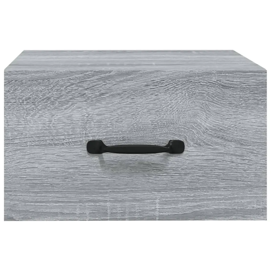 Table de chevet murale Sonoma gris 35x35x20 cm - 4
