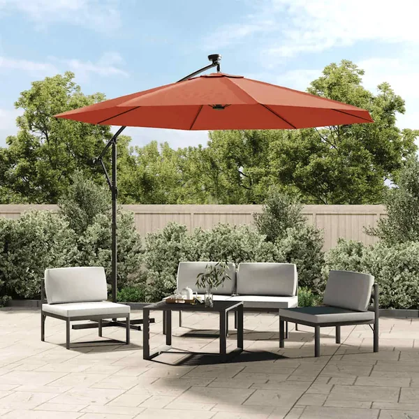 Tissu de remplacement pour parasol déporté terre cuite 300 cm