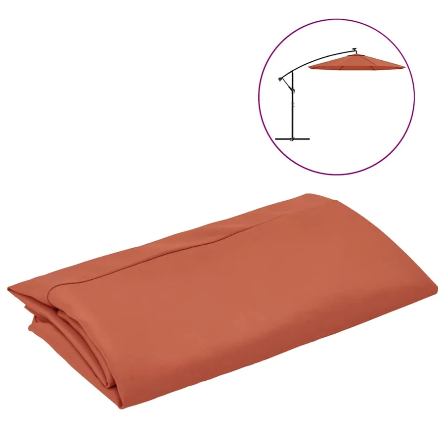 Tissu de remplacement pour parasol déporté terre cuite 300 cm - 2