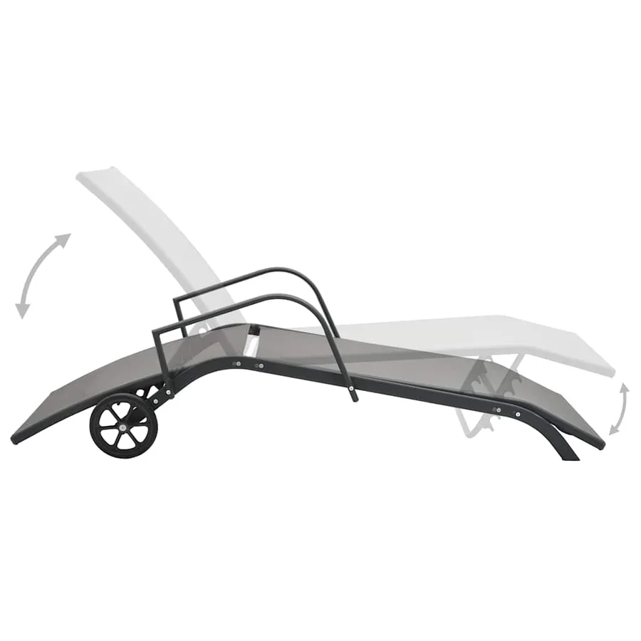 Chaise longue Acier et textilène - 4