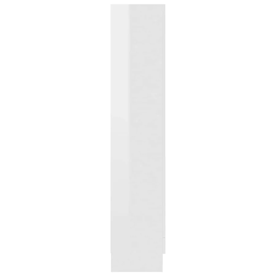Bibliothèque Blanc brillant 82,5x30,5x150 cm Bois d’ingénierie - 6
